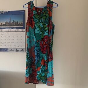 Floral Mini Dress - Red, Blue, Green
